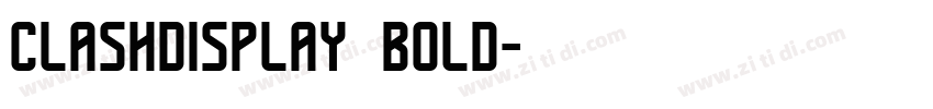 clashdisplay bold字体转换